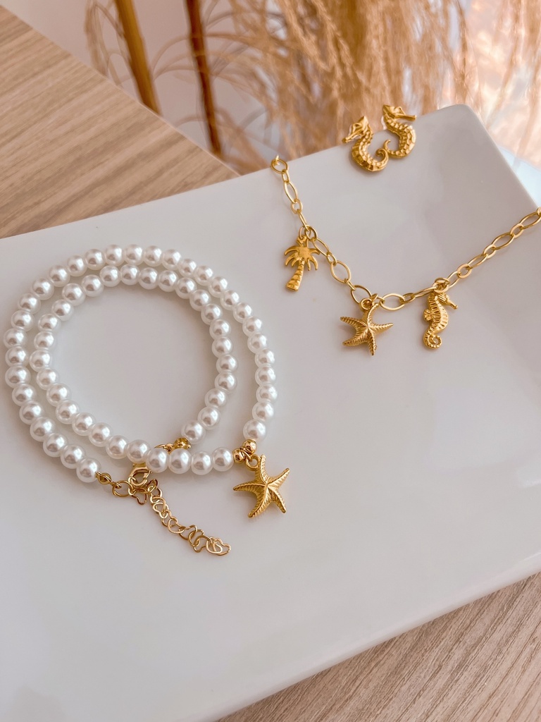Choker perlas y estrella