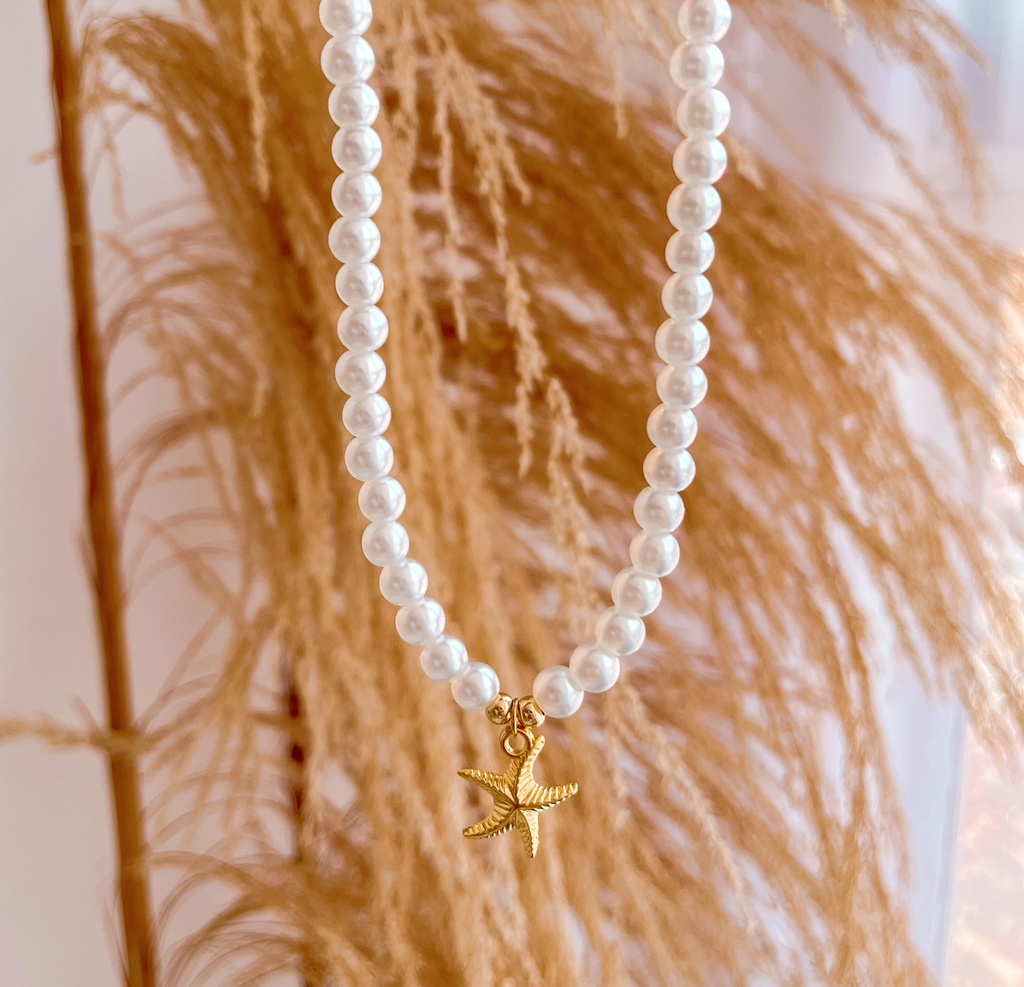 Choker perlas y estrella